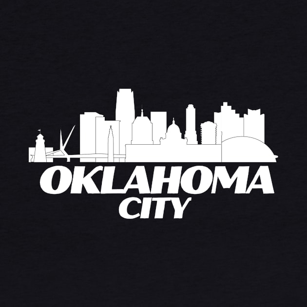 Oklahoma City Skyline Black by Shirt Tube